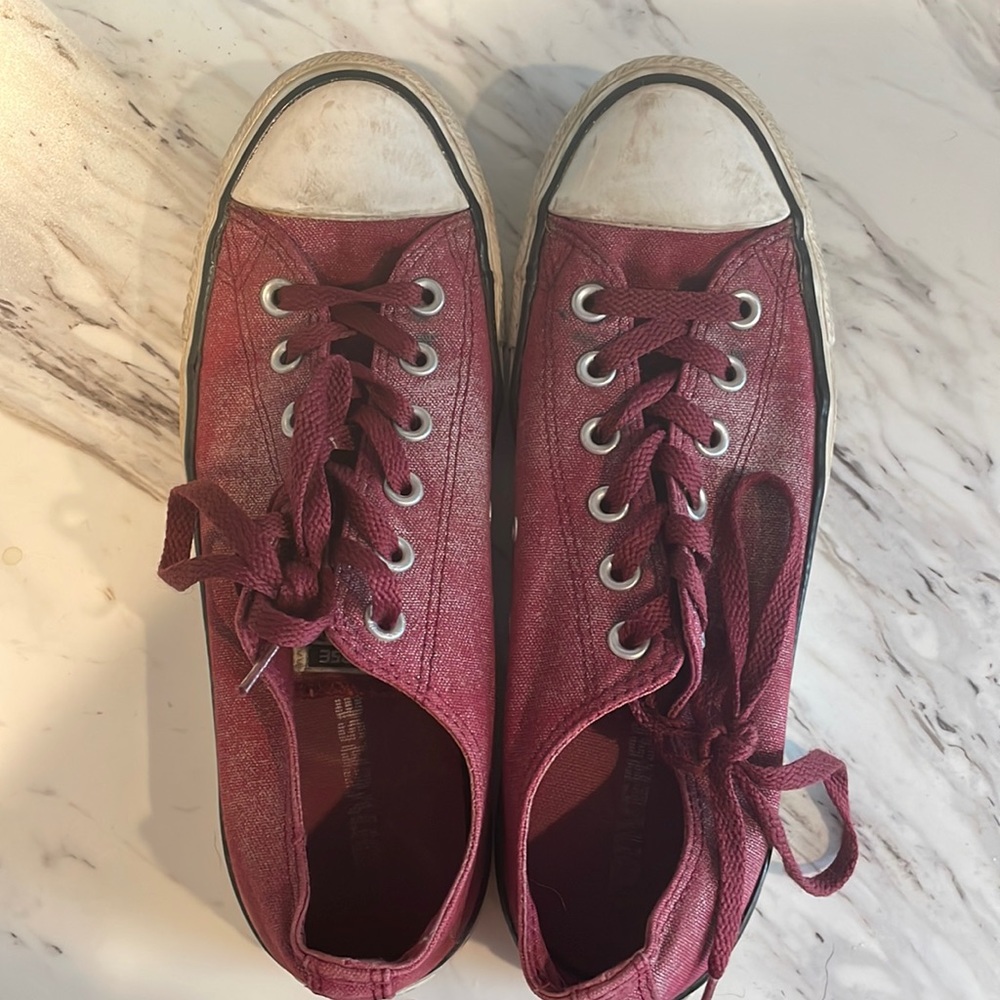 Maroon Low Top Converse